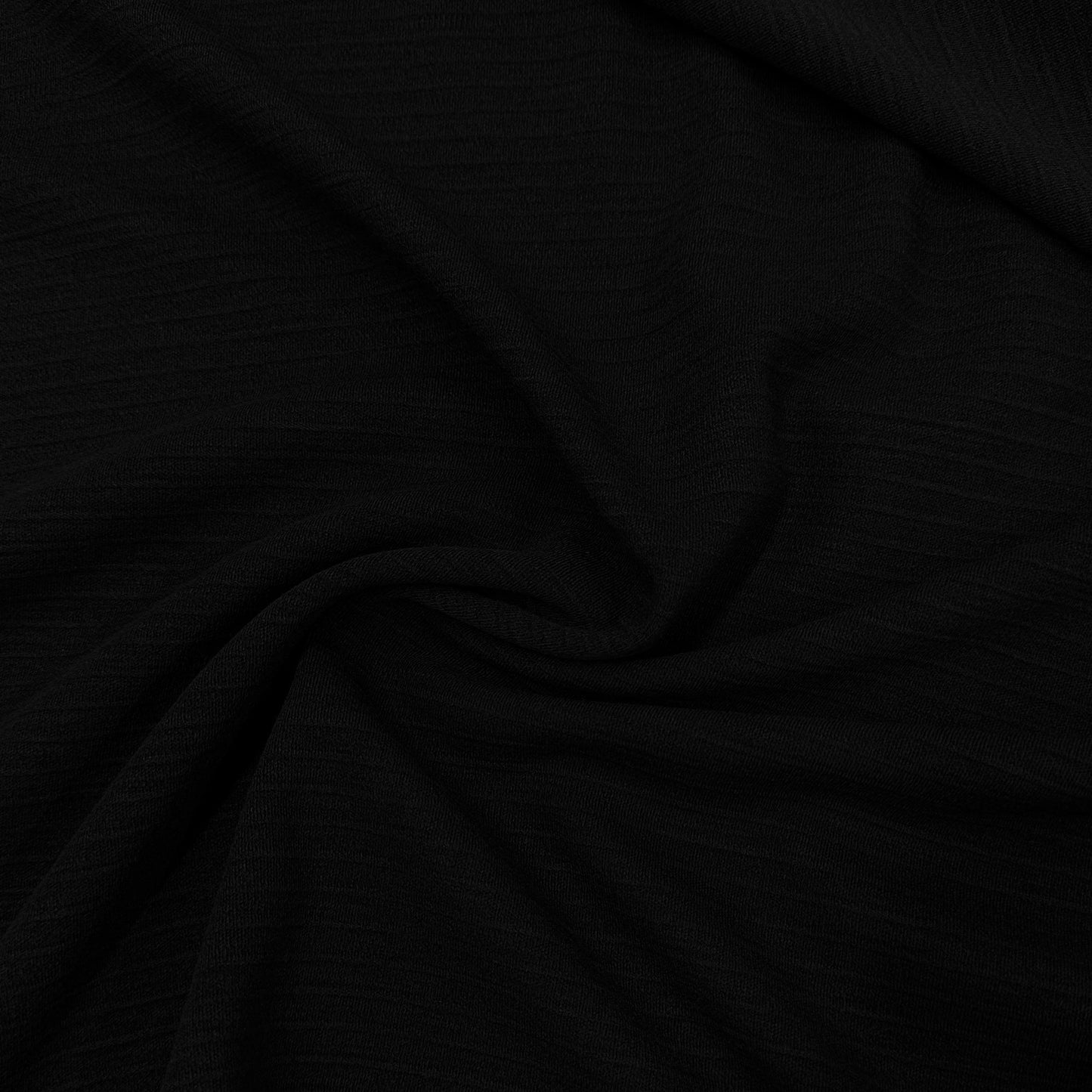 Black Wool/Spandex Interlock Fabric - 230 GSM - Nature's Fabrics