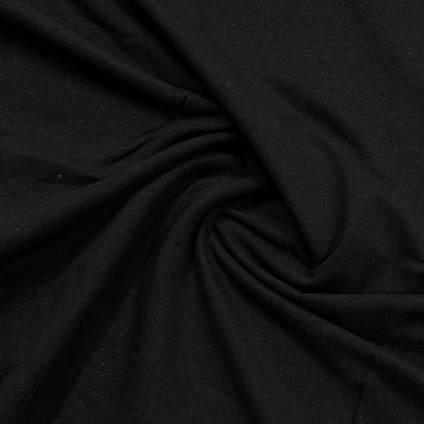 Black Hemp Stretch French Terry Fabric - 340 GSM - Nature's Fabrics
