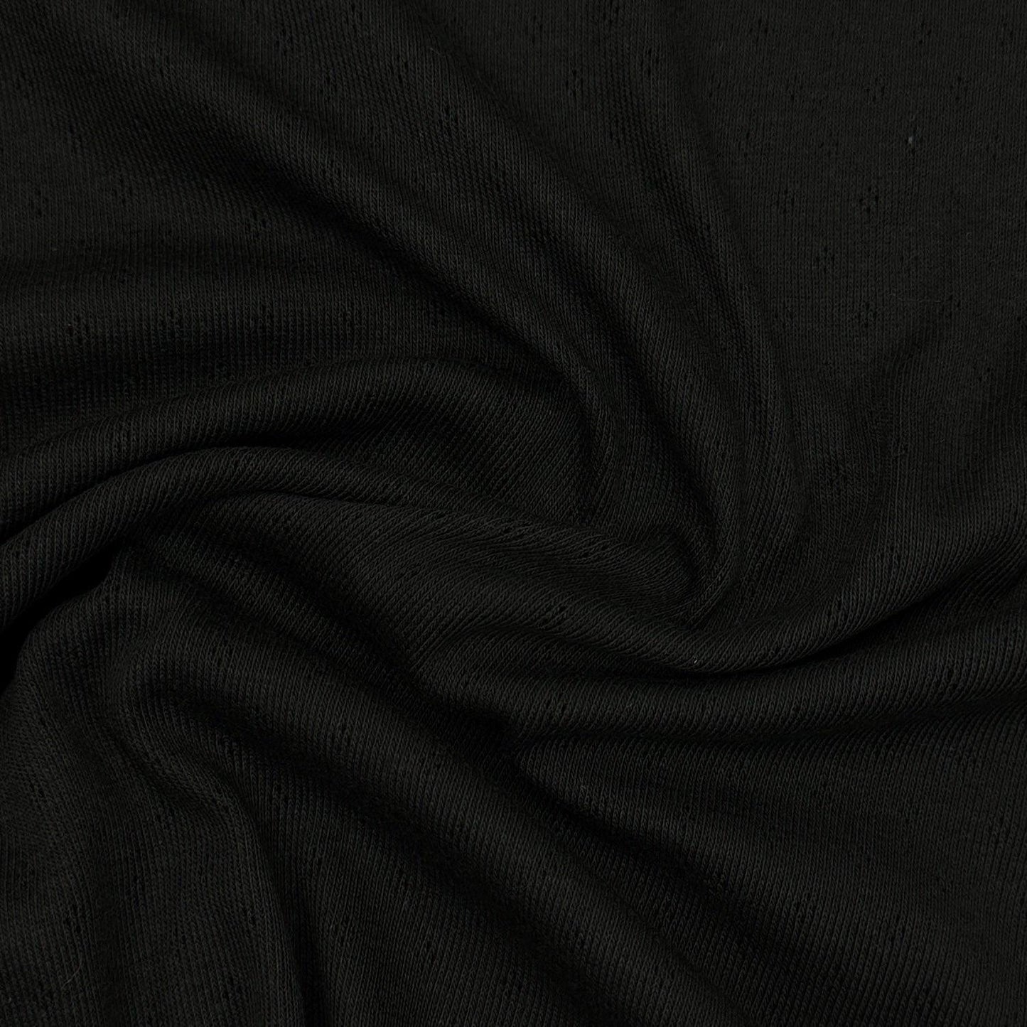Black Merino Wool/Spandex Jersey Fabric - 215 GSM - Nature's Fabrics