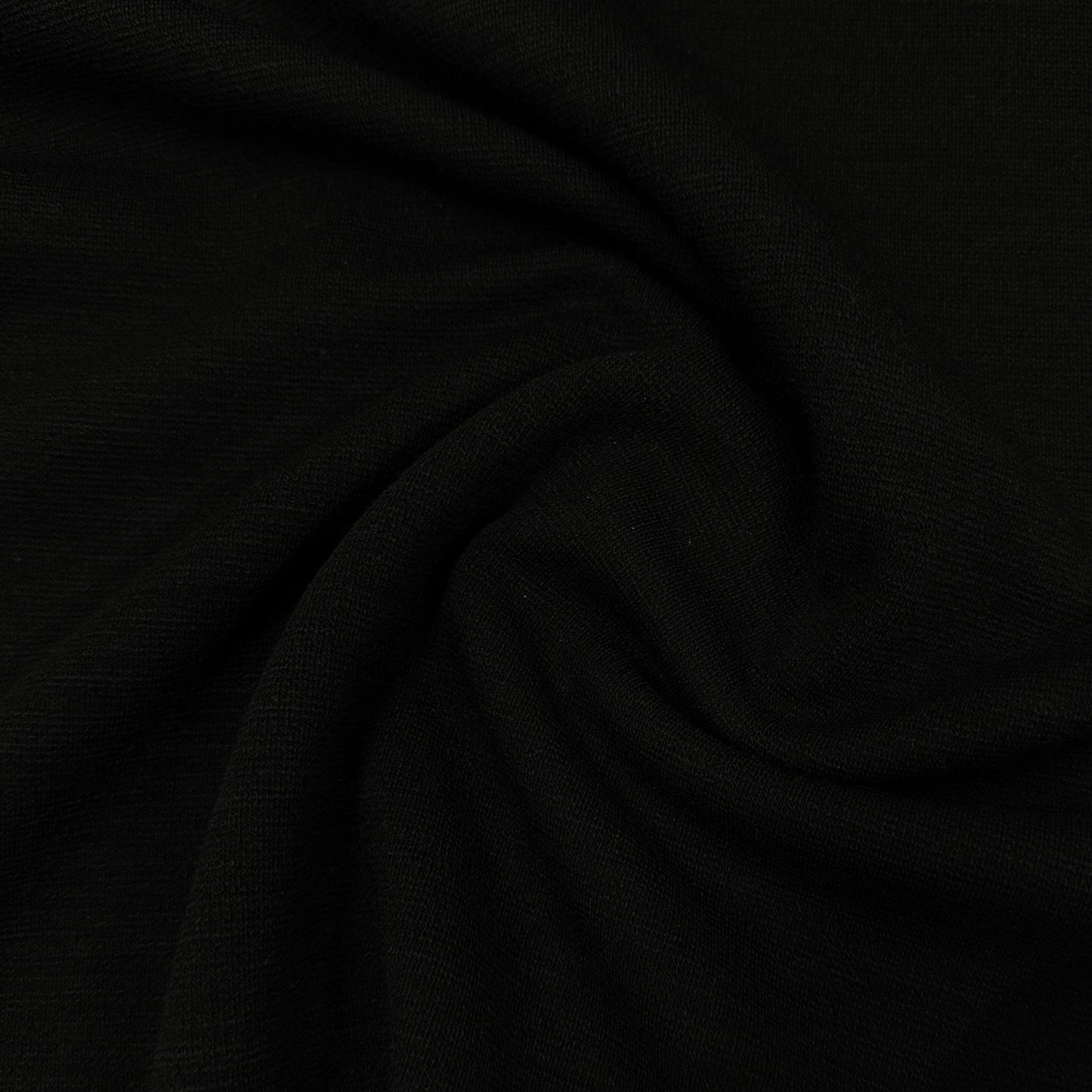 Black Merino Wool/Spandex Jersey Fabric - 225 GSM - Nature's Fabrics