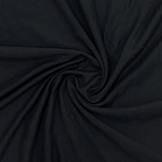 Black Organic Cotton Jersey Fabric- 180 GSM - Nature's Fabrics
