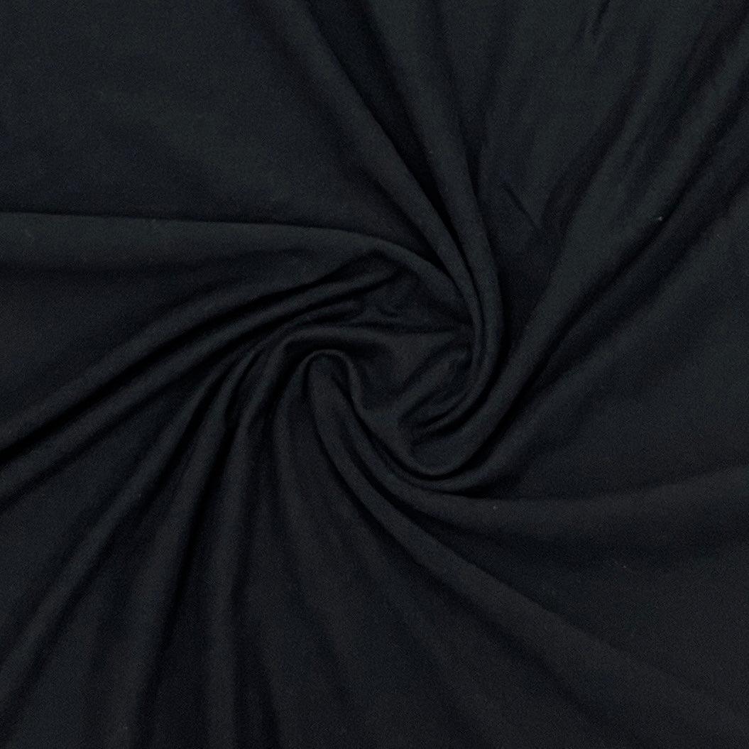 Black Organic Cotton Jersey Fabric - 250 GSM - Grown in the USA - Nature's Fabrics