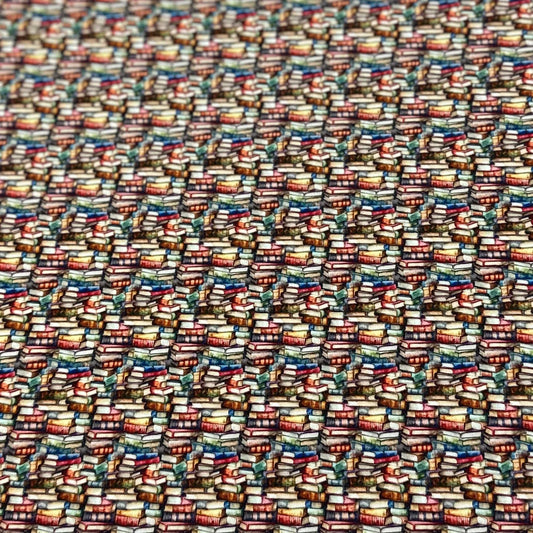 Close-up of multicolored woven natural fabric from Nature's Fabrics