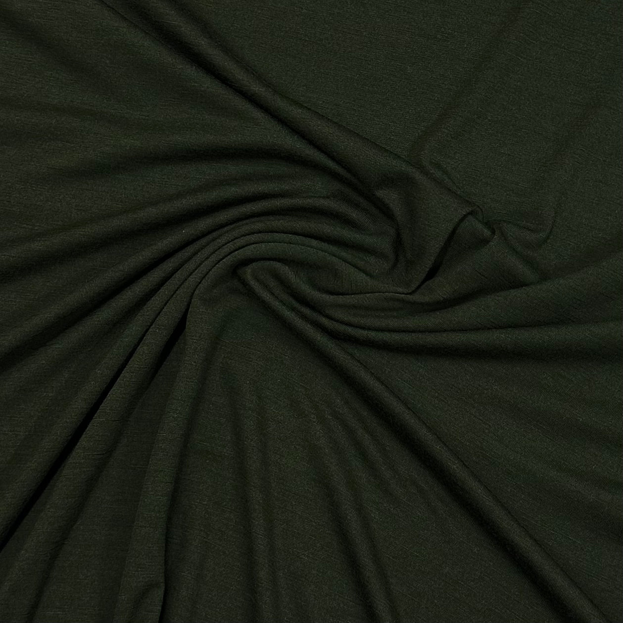 Bottle Green 100% Washable Merino Wool Jersey Fabric - 200 GSM by Telio - Nature's Fabrics