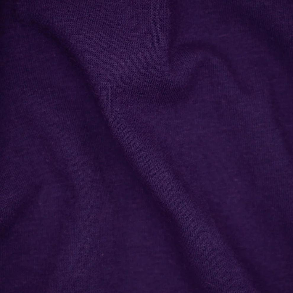 Bright Purple Organic Cotton/Spandex Jersey Fabric - 200 GSM - Grown in the USA - Nature's Fabrics