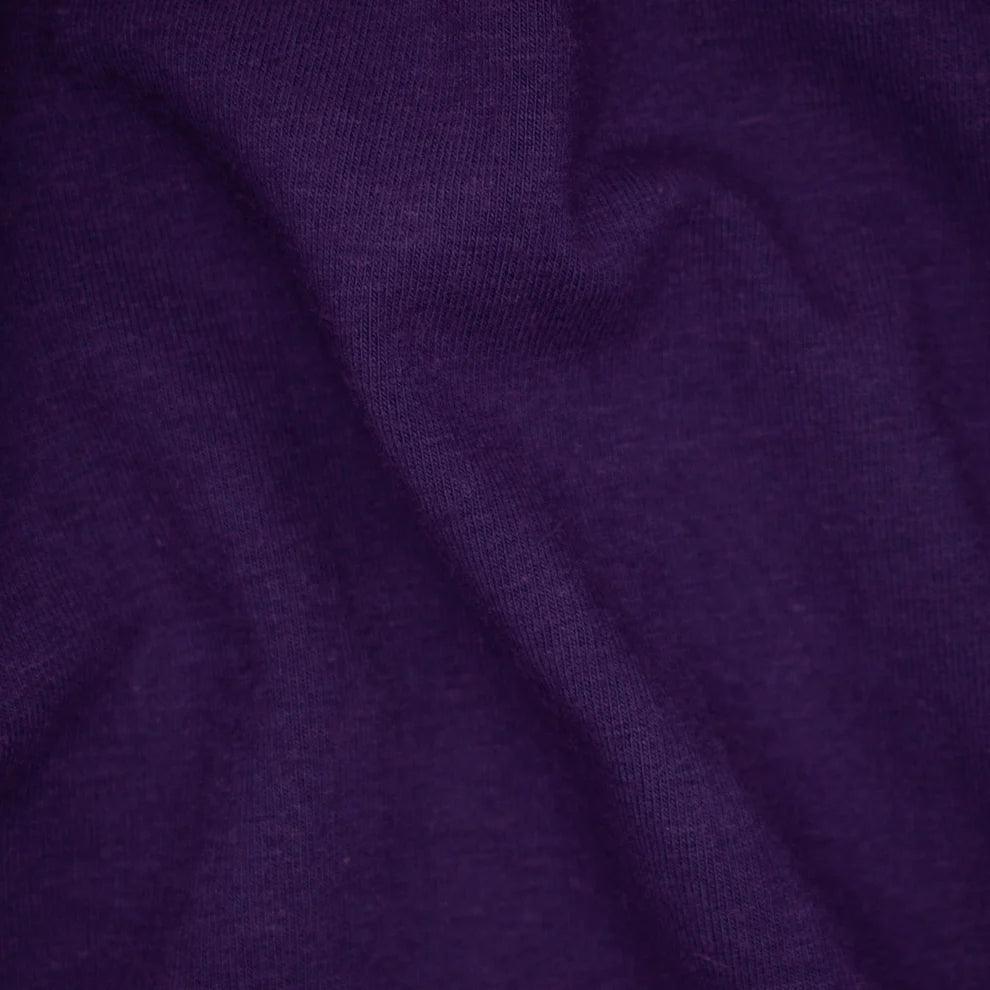 Bright Purple Organic Cotton/Spandex Jersey Fabric - 200 GSM - Grown in the USA - Nature's Fabrics