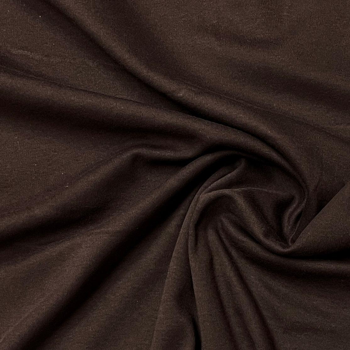 Brown Cotton Interlock Fabric - Nature's Fabrics