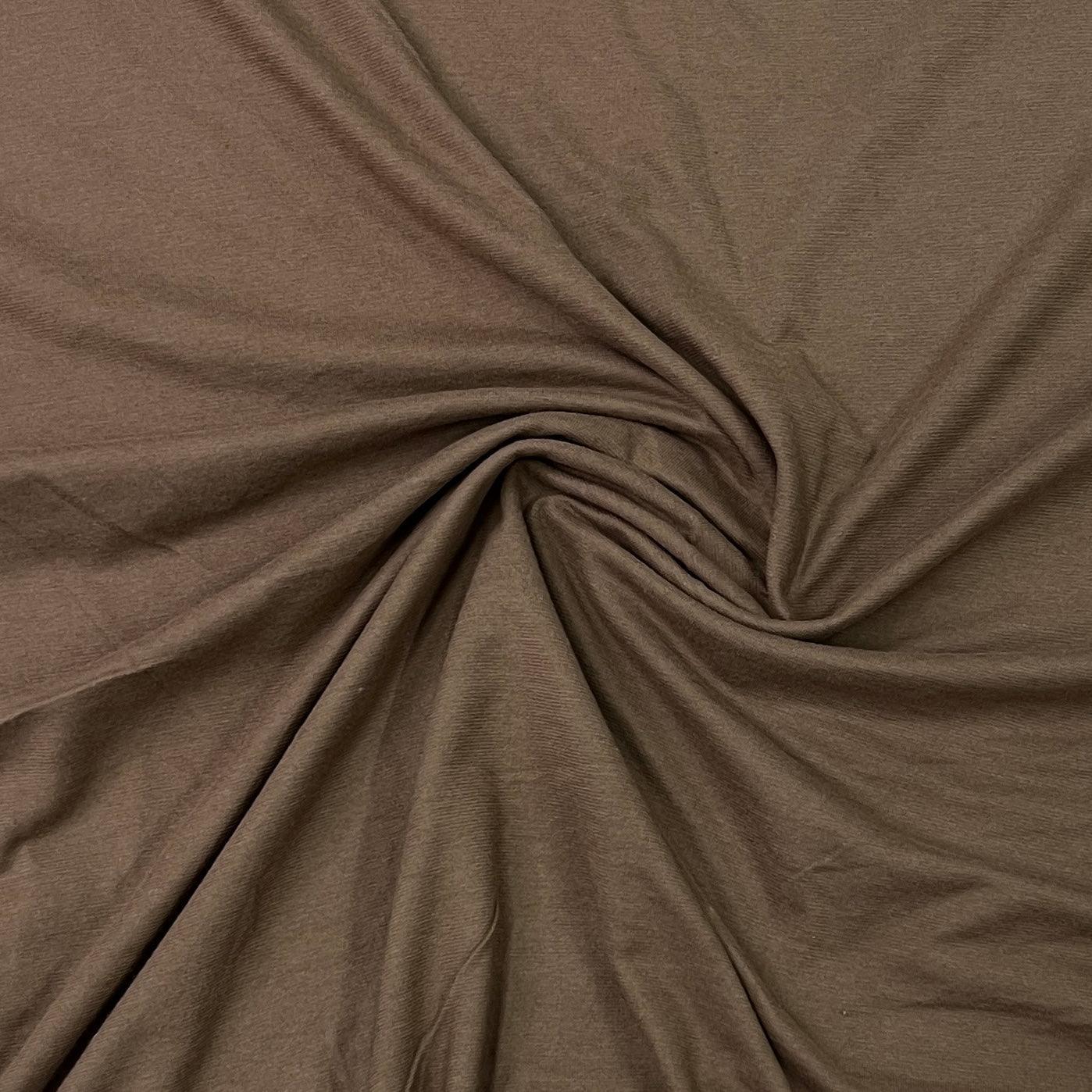 Brown Organic Cotton Jersey Fabric- 200 GSM- Grown in the USA - Nature's Fabrics