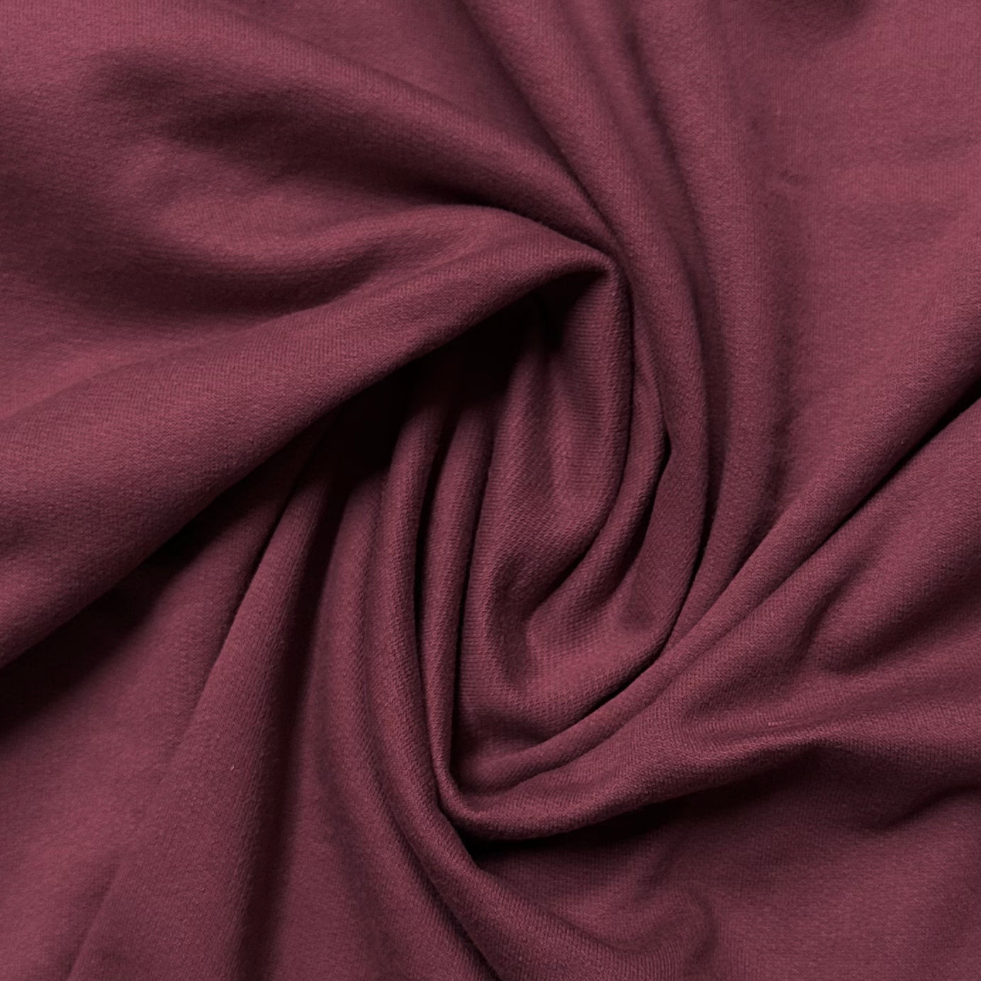 Burgundy Cotton Fleece Fabric - Nature's Fabrics