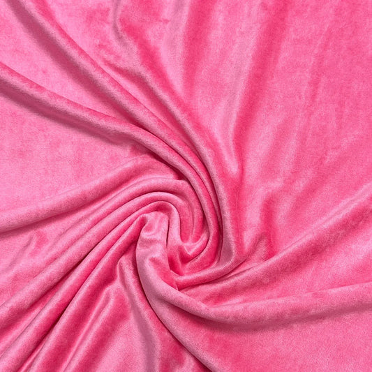 Swirled pink velvet fabric from Nature's Fabrics