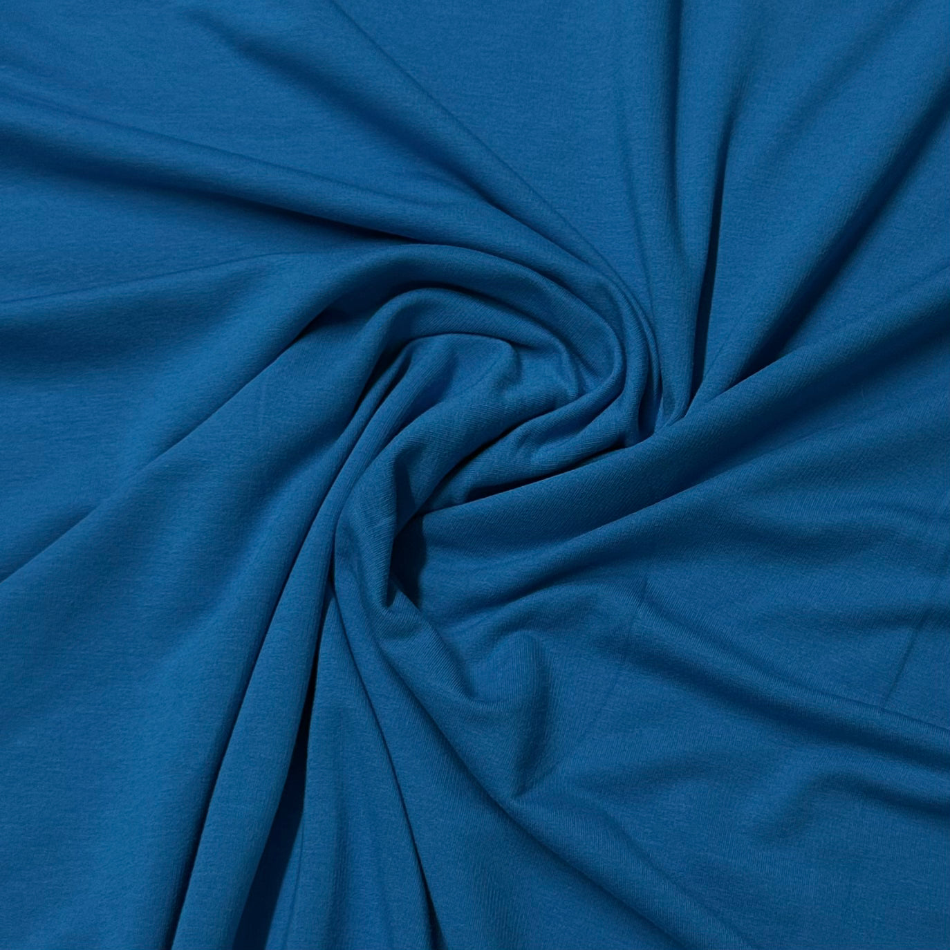Caribbean Blue Bamboo Stretch French Terry Fabric - Nature's Fabrics