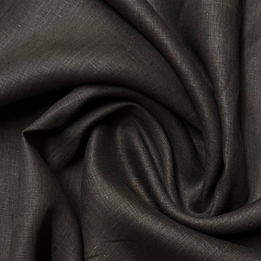 Chocolate Linen Woven Fabric - 140 GSM - Nature's Fabrics