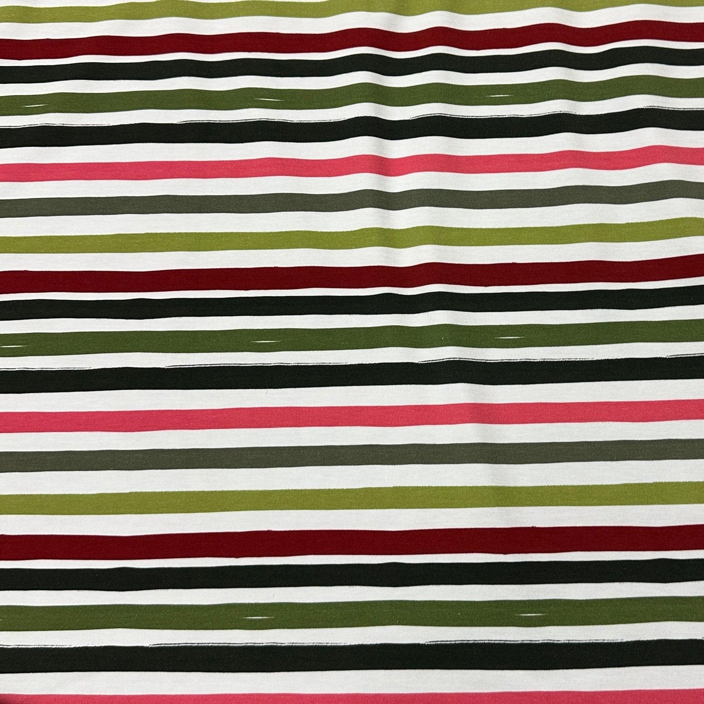 Colorful Stripes on Bamboo/Spandex Jersey Fabric - Nature's Fabrics