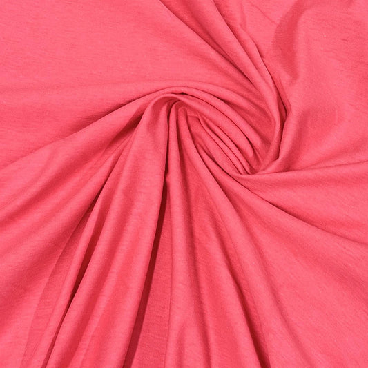 Coral Cotton Jersey Fabric - Nature's Fabrics