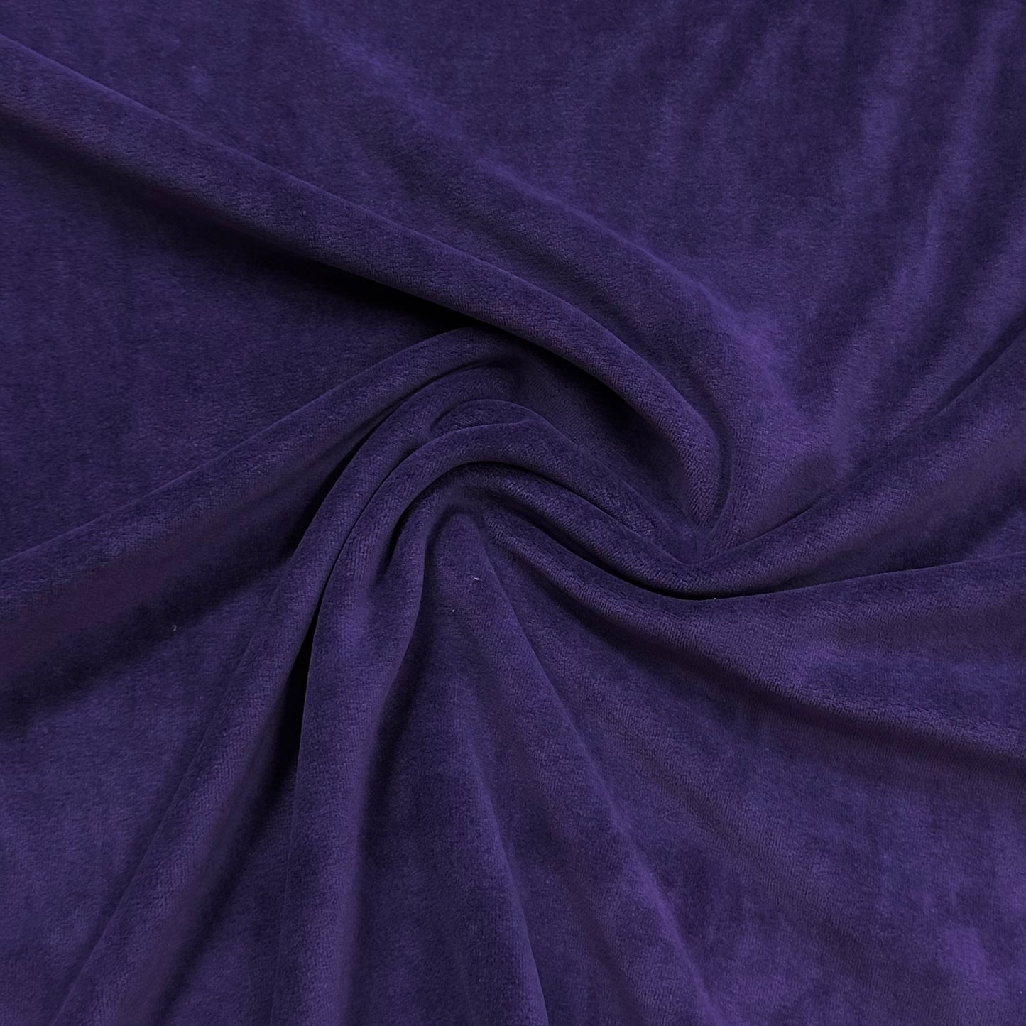 Dark Aster Organic Cotton Velour Fabric - Nature's Fabrics
