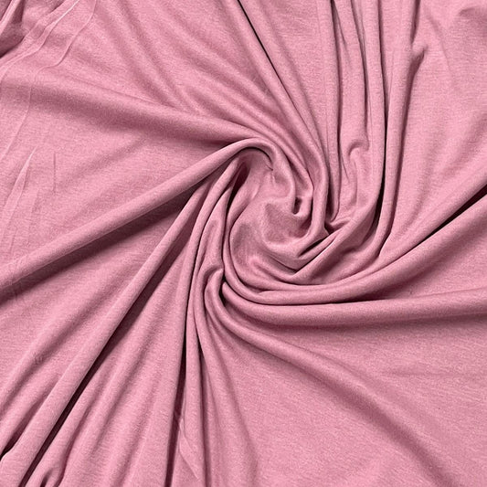 Dark Pink Cotton Rib Knit Fabric- 150 GSM - Nature's Fabrics