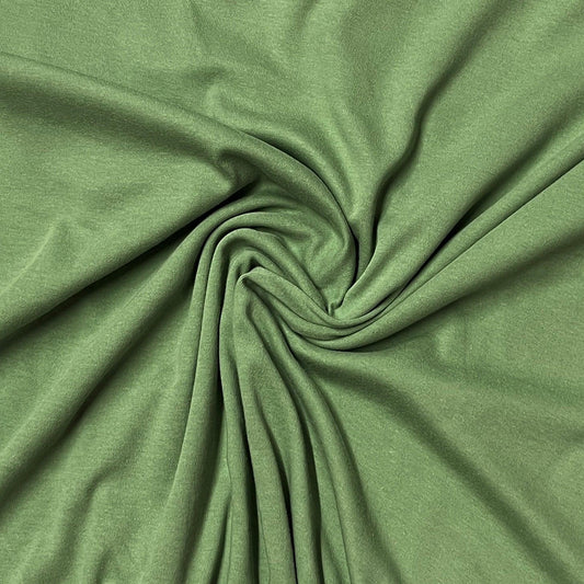 Dark Sage cotton Interlock Fabric - Nature's Fabrics