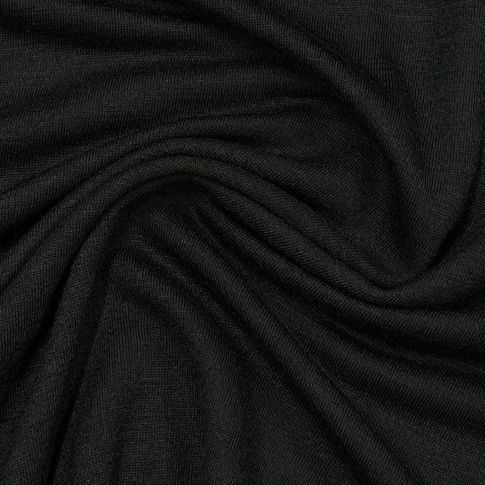 Darkest Gray Merino Wool Jersey Fabric - Nature's Fabrics