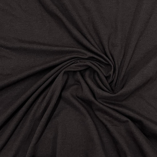 Deep Brown Organic Cotton Jersey Fabric - Nature's Fabrics