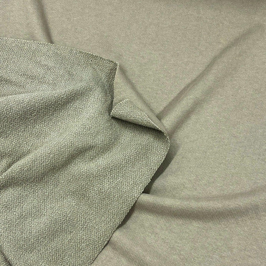 Erie Fog Heavy Organic Cotton French Terry Fabric - Grown in the USA - Nature's Fabrics