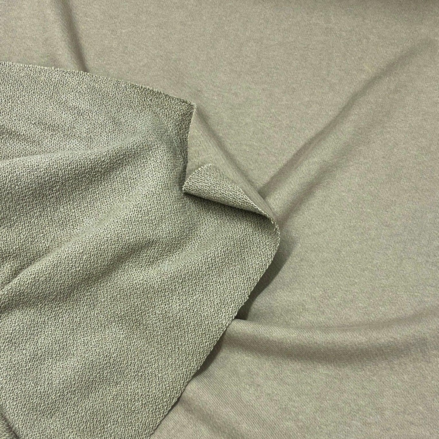 Erie Fog Heavy Organic Cotton French Terry Fabric - Grown in the USA - Nature's Fabrics