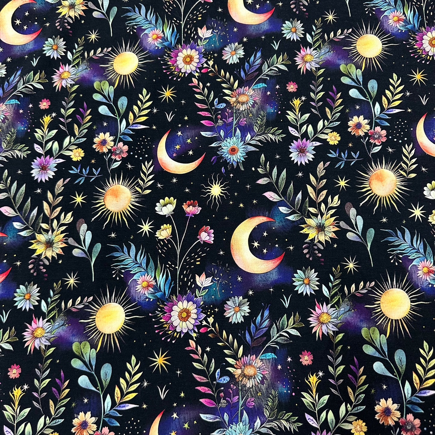 Evening Garden on Bamboo/Spandex Jersey Fabric - Nature's Fabrics