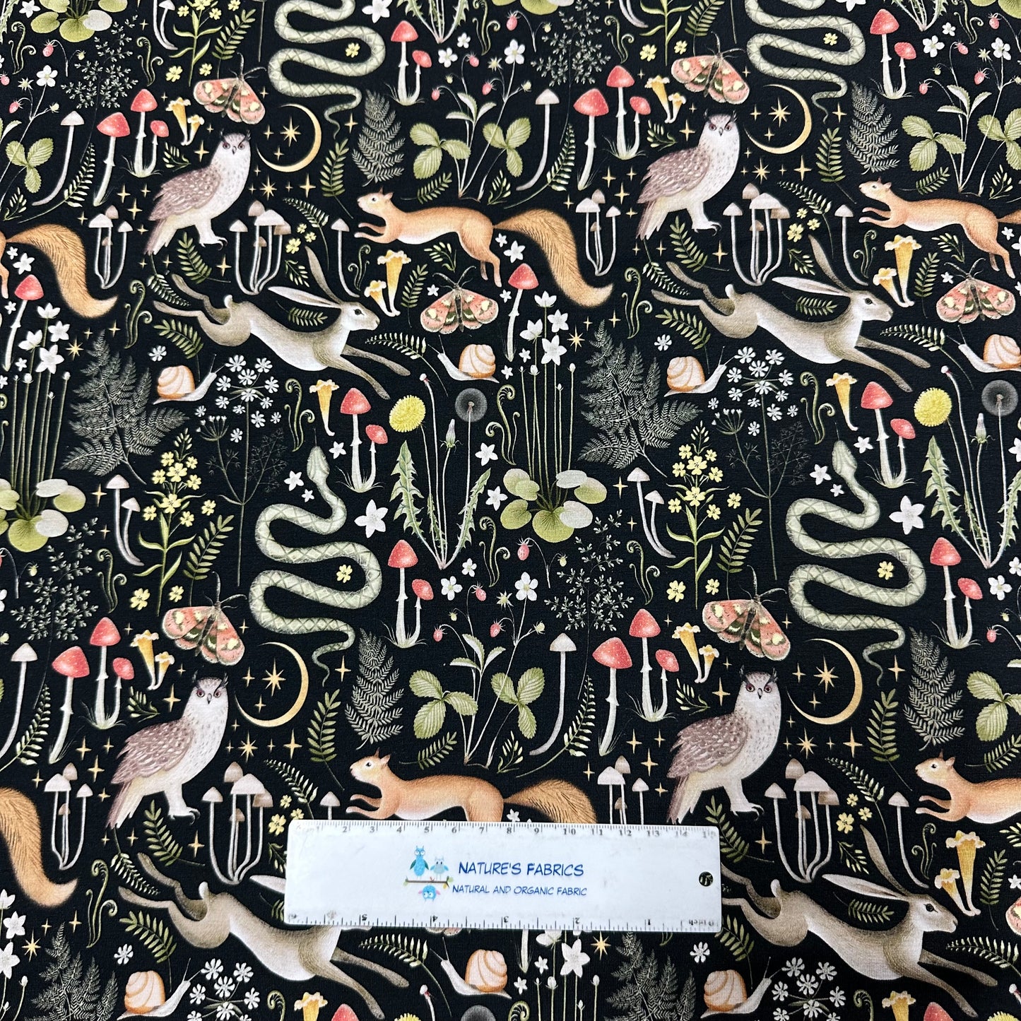 Fairy Forest on Bamboo/Spandex Jersey Fabric - Nature's Fabrics