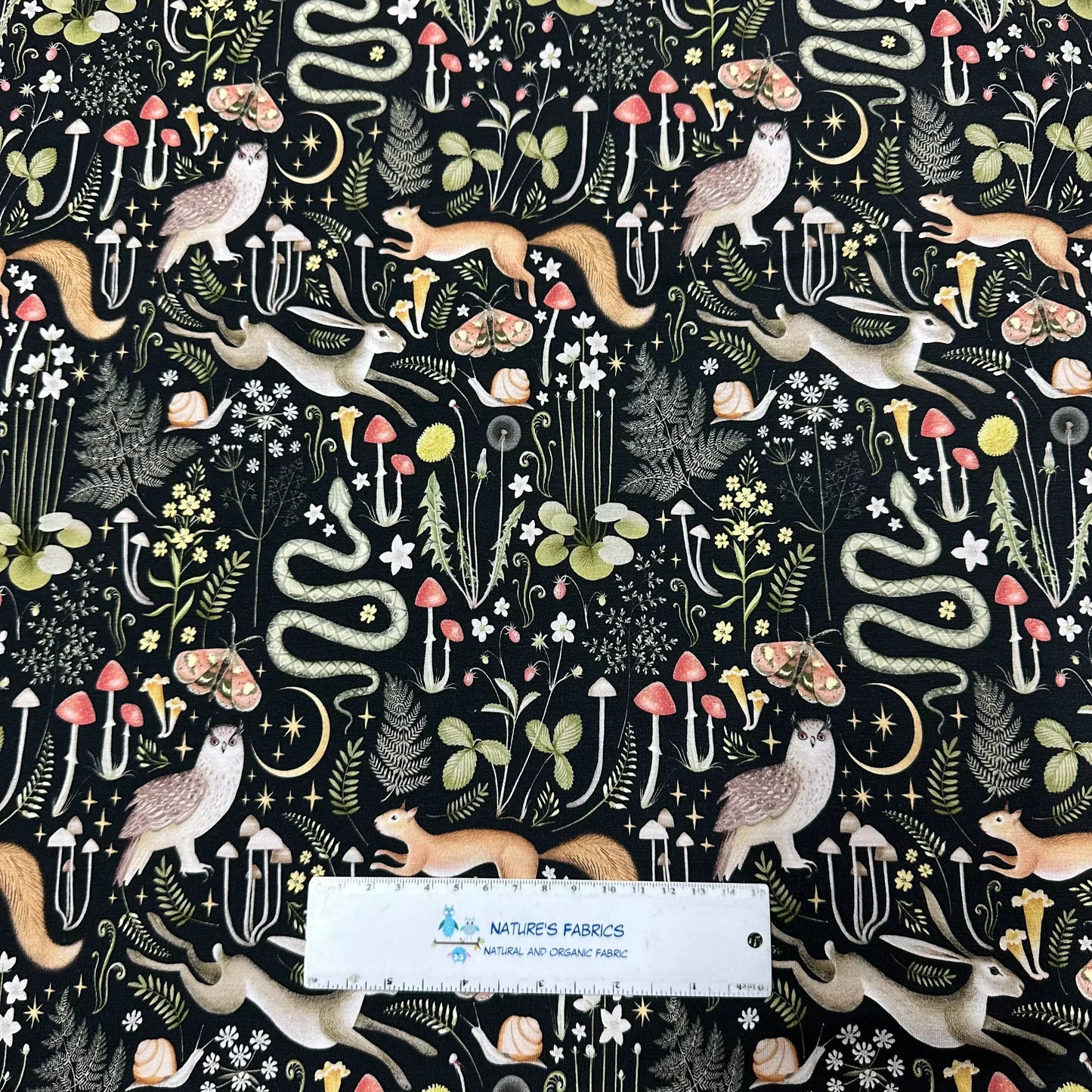 Fairy Forest on Bamboo/Spandex Jersey Fabric - Nature's Fabrics