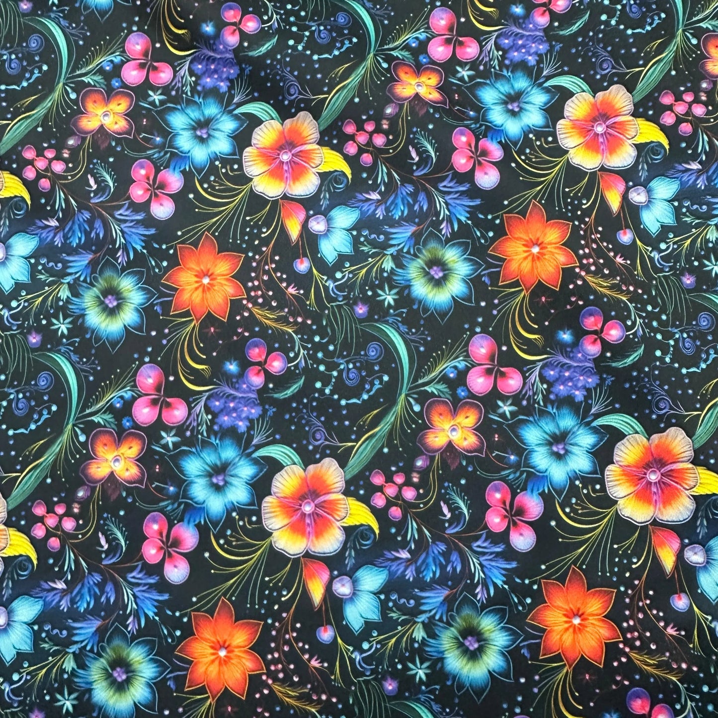 Floral Wisp 1 mil PUL Fabric - Made in the USA - Nature's Fabrics