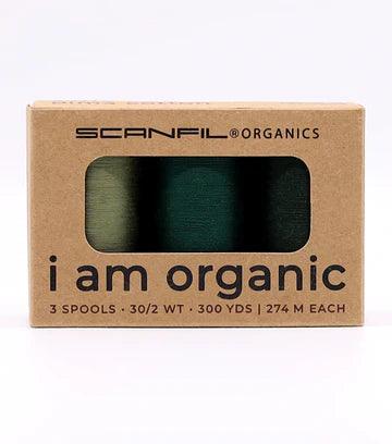 Foresty Greens Organic Cotton 30WT 3 Spool Set - Nature's Fabrics