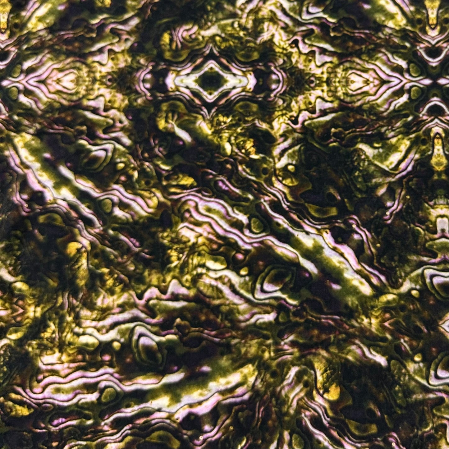 Gold Abalone on Bamboo/Spandex Jersey Fabric - Nature's Fabrics