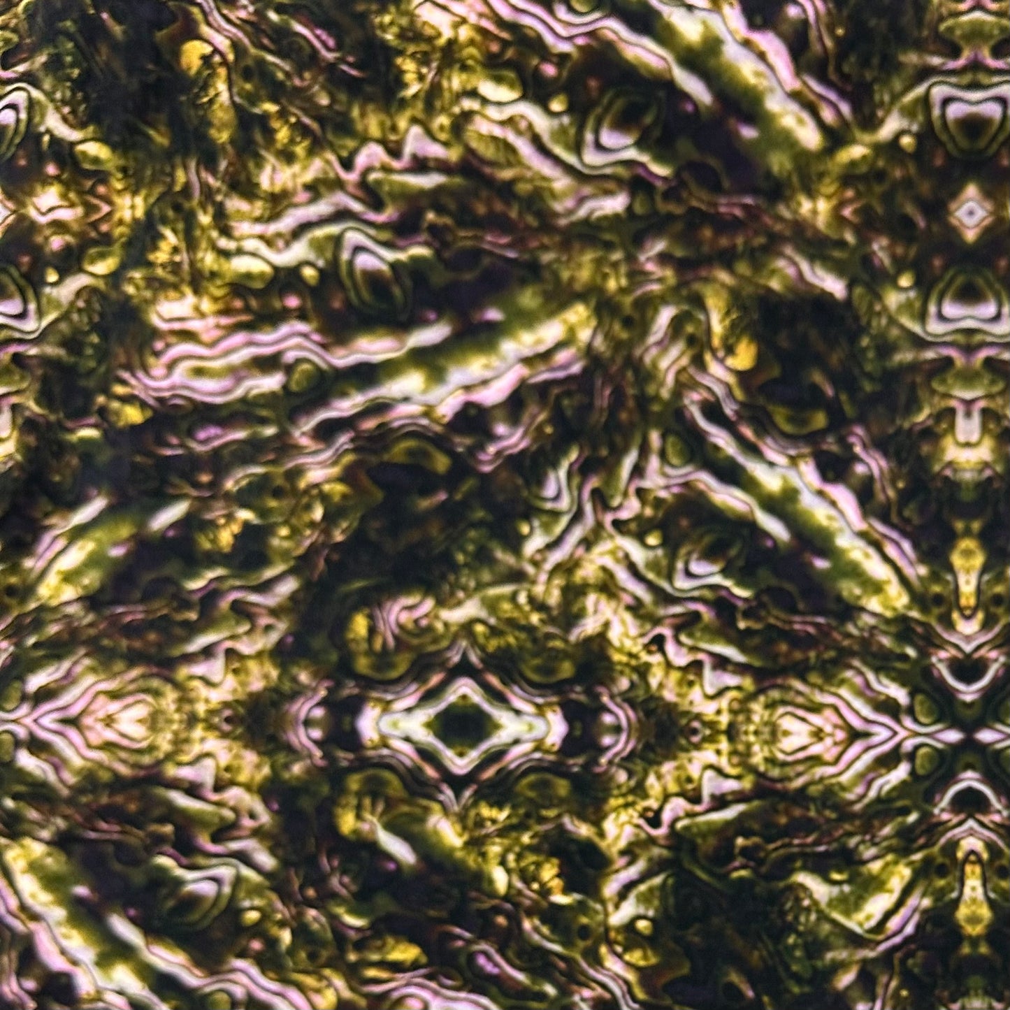 Gold Abalone on Bamboo/Spandex Jersey Fabric - Nature's Fabrics
