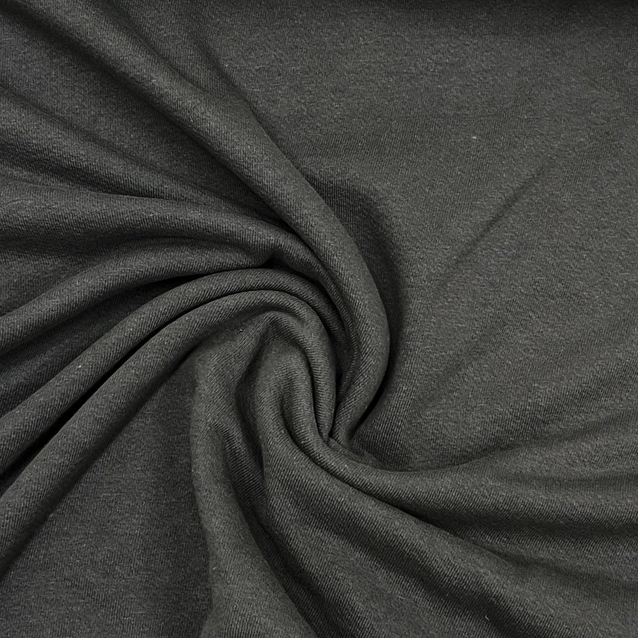 Graphite Heavy Organic Cotton French Terry Fabric - Grown in the USA - Nature's Fabrics