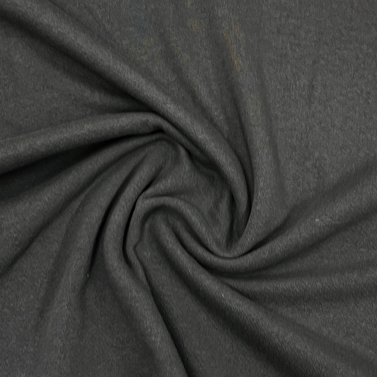 Graphite Organic Cotton Fleece Fabric - 300 GSM - Grown in the USA - Nature's Fabrics