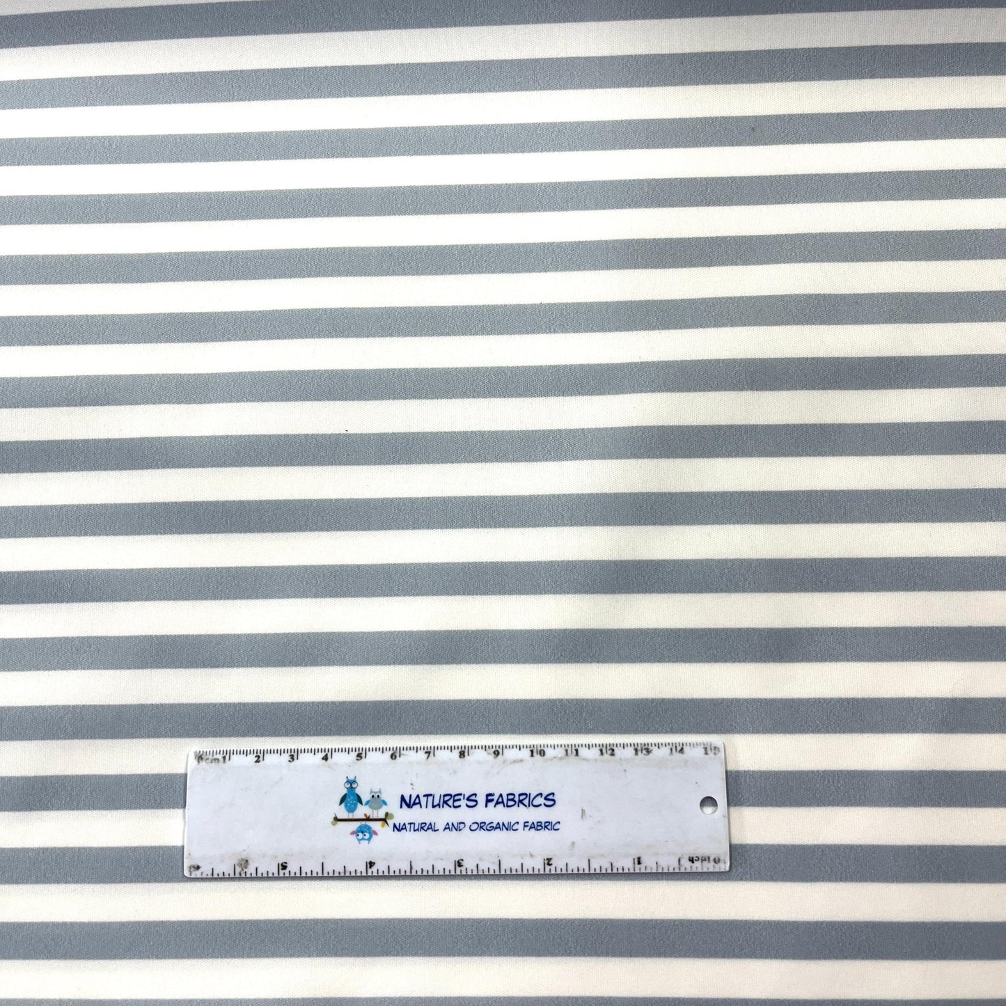 Gray and White Stripe 1 mil PUL Fabric - Made in the USA - Nature's Fabrics