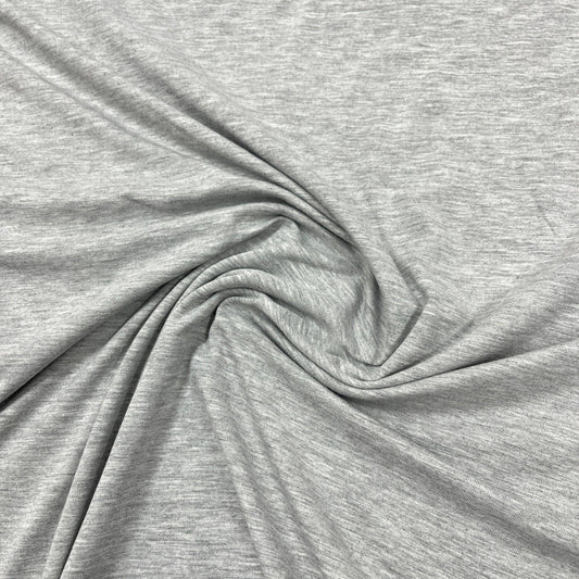 Gray Heather Bamboo Jersey Fabric - Nature's Fabrics