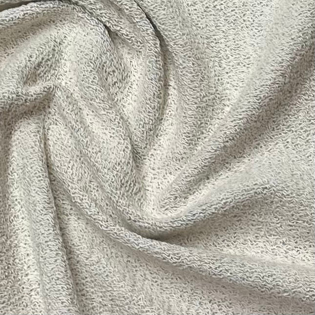 Gray Heather Heavy Cotton French Terry Fabric- 560 GSM - Nature's Fabrics