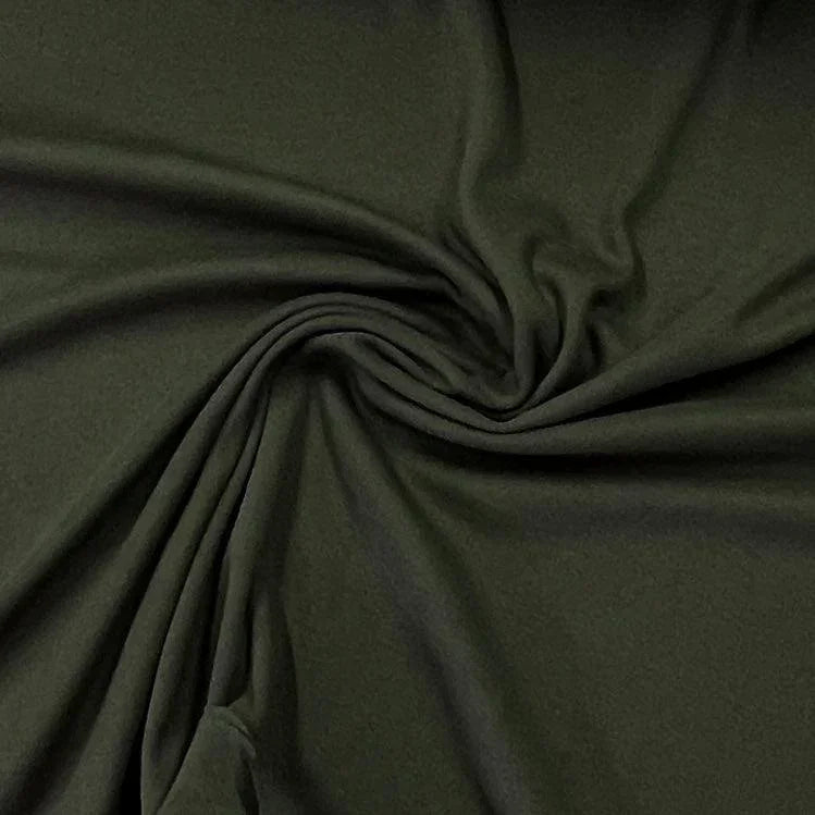 Nature's Fabrics dark olive green premium natural fabric with elegant draped folds