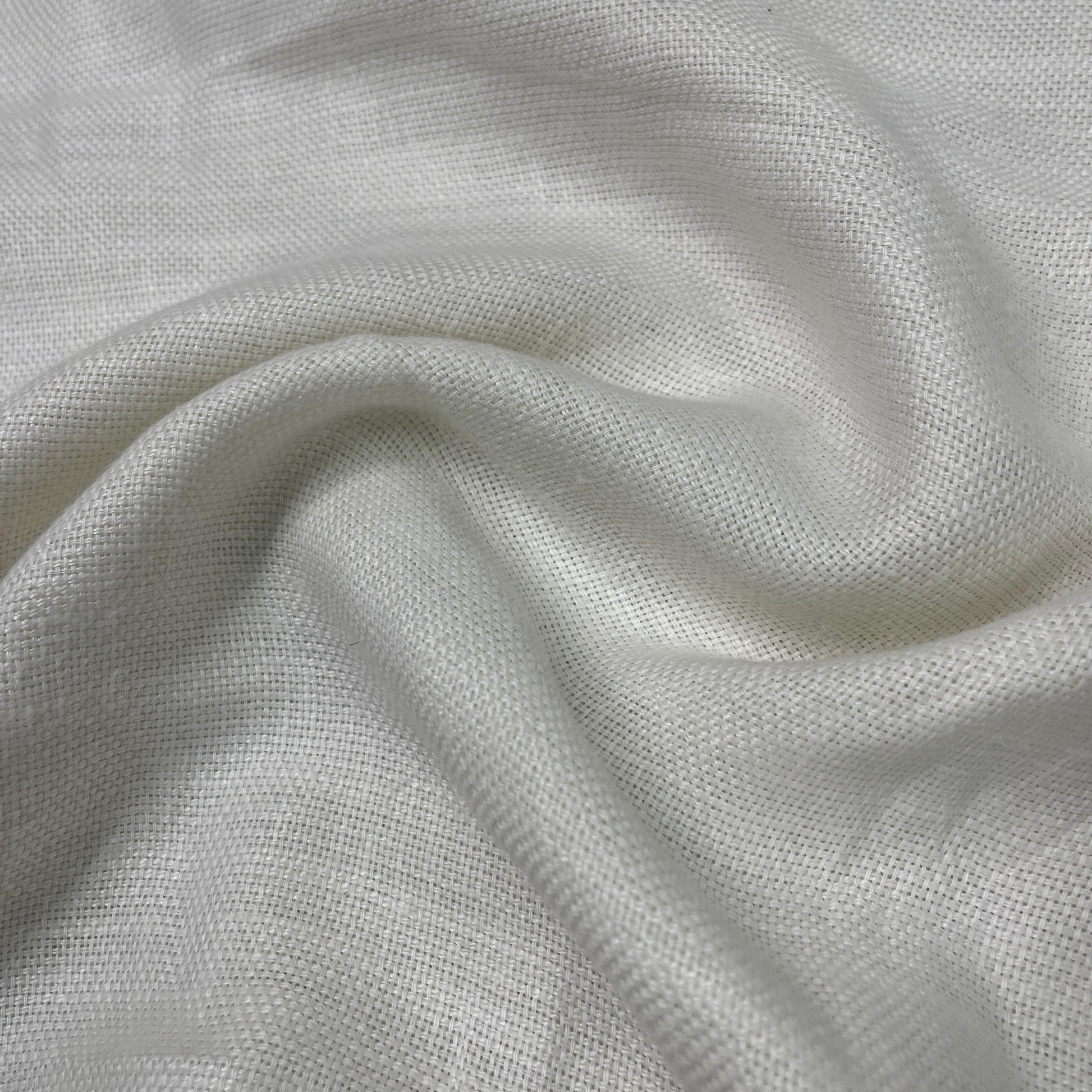 Ivory Linen Woven Fabric - 200 GSM - Nature's Fabrics