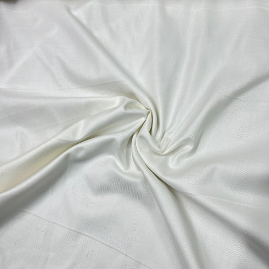 White premium natural fabric from Nature's Fabrics with a soft, draped texture.