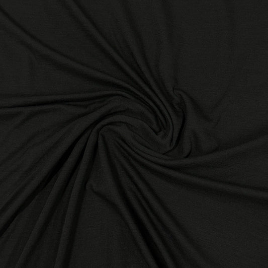 Light Black Cotton Jersey Fabric - Nature's Fabrics
