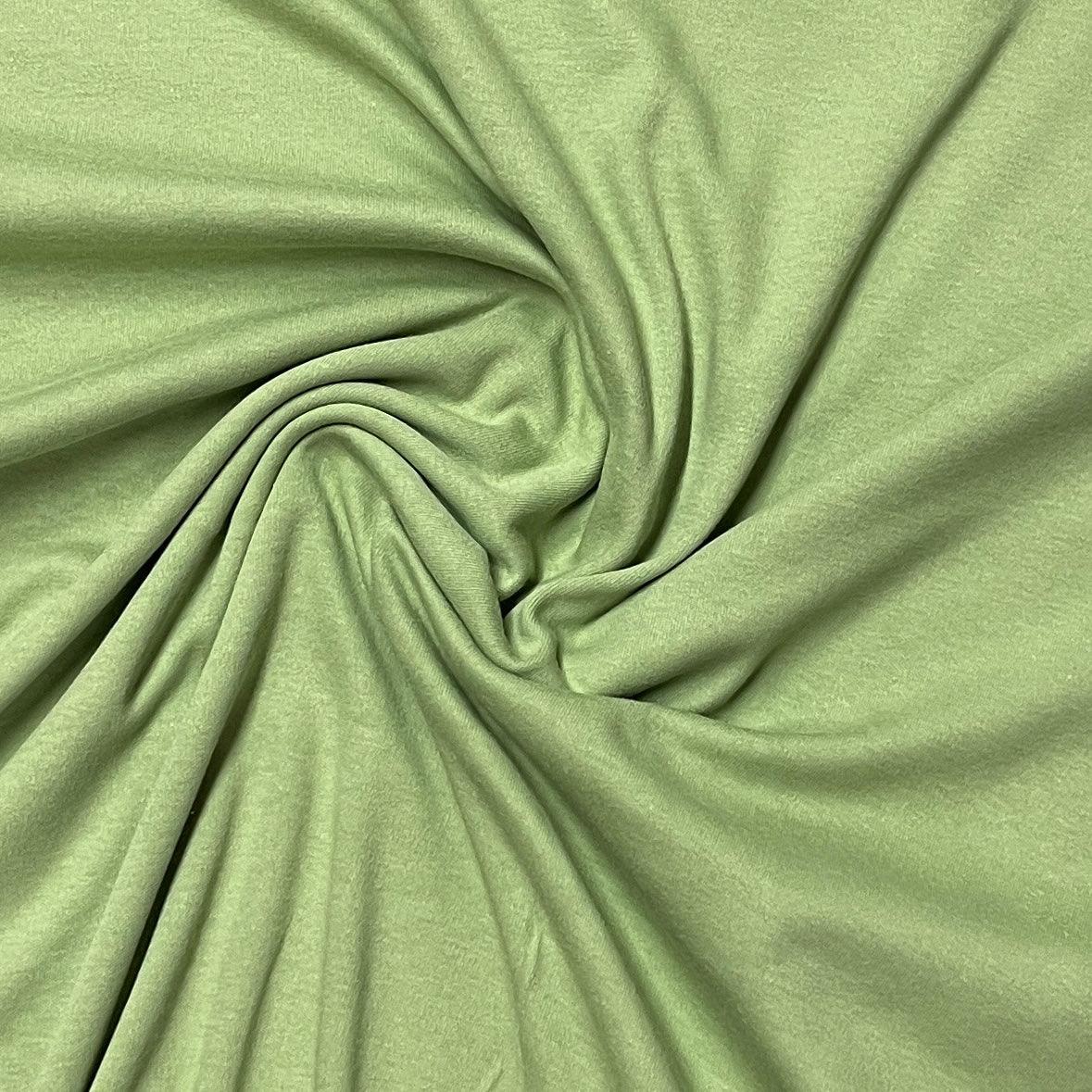 Light Sage Cotton Interlock Fabric - Nature's Fabrics