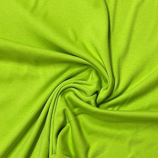 Lime Cotton Interlock Fabric - Nature's Fabrics