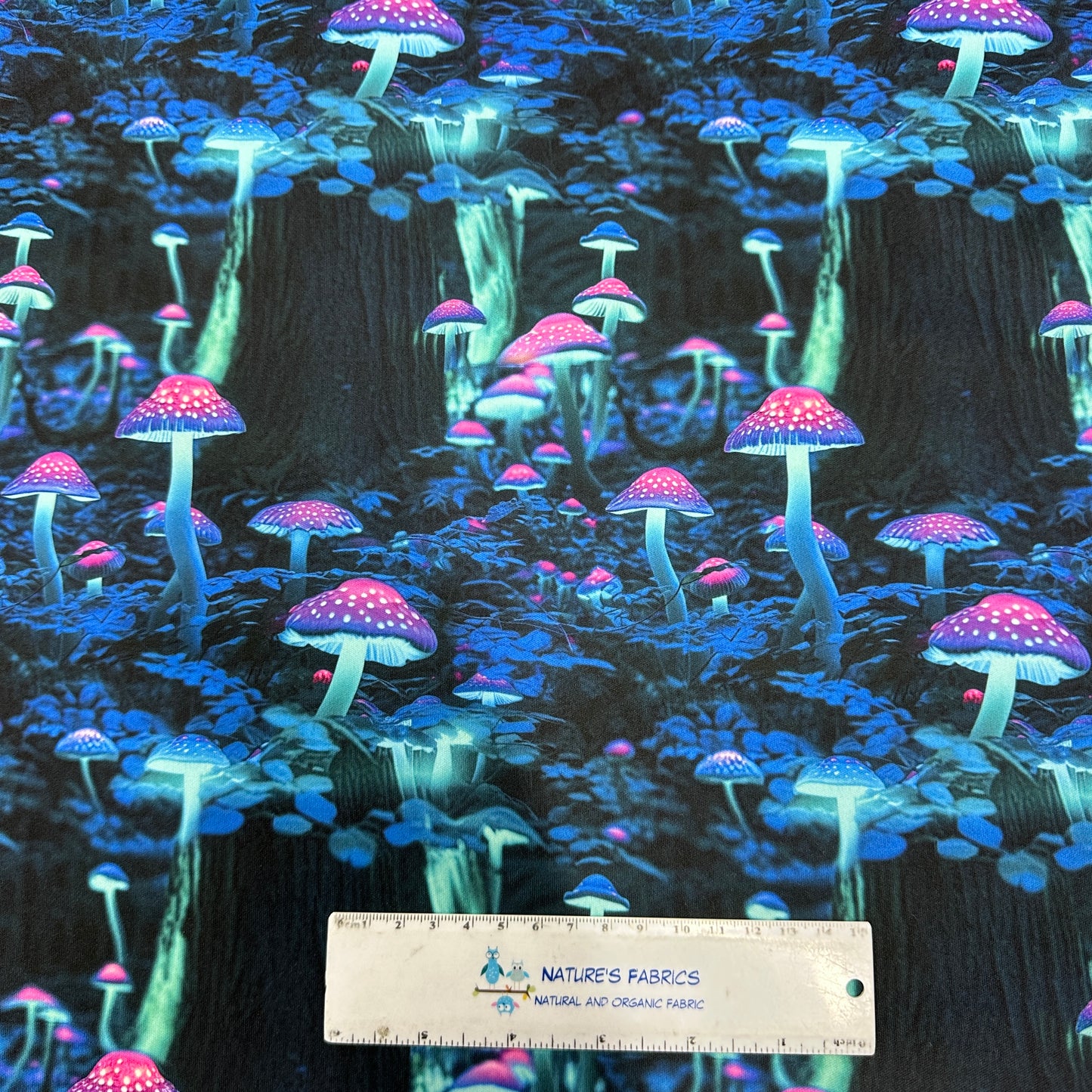 Luminescent Mushrooms 1 mil PUL Fabric - Made in the USA - Nature's Fabrics