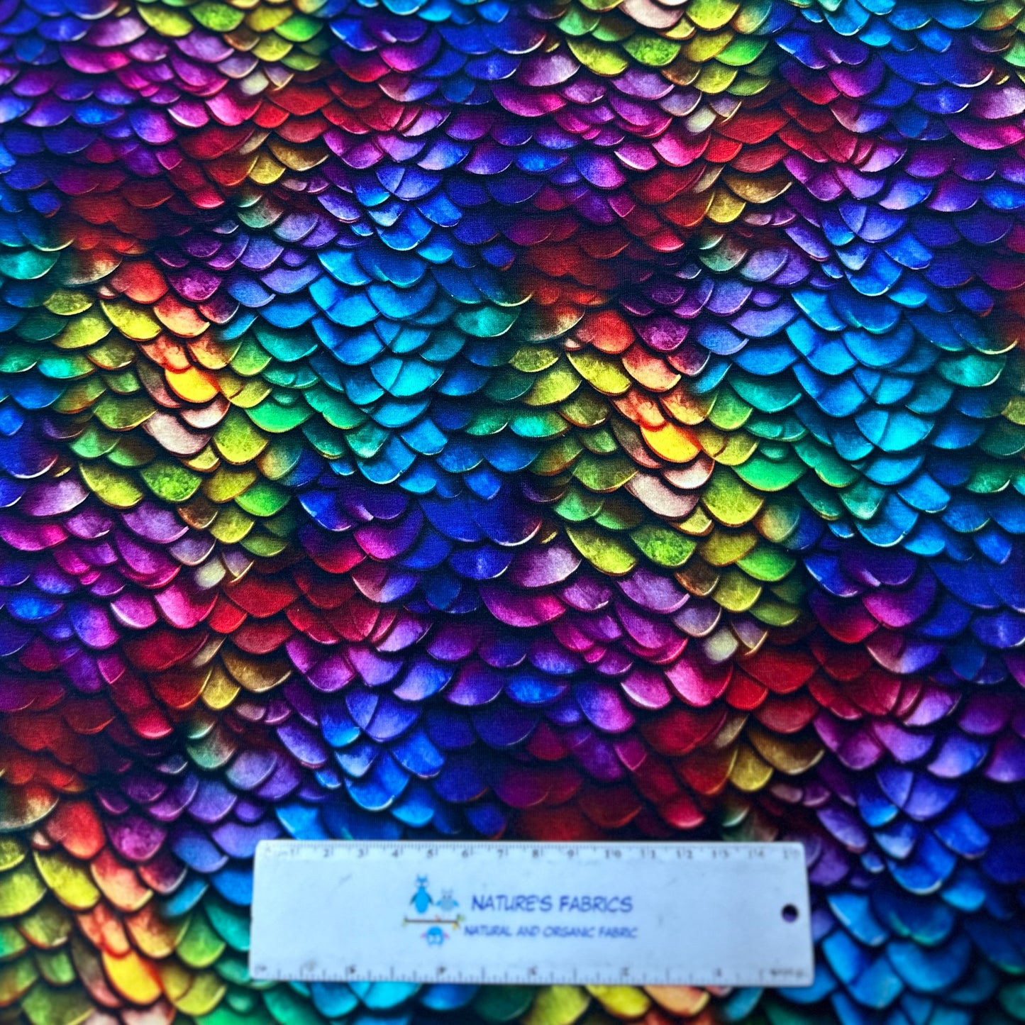 Metallic Scales on Bamboo/Spandex Jersey Fabric - Nature's Fabrics