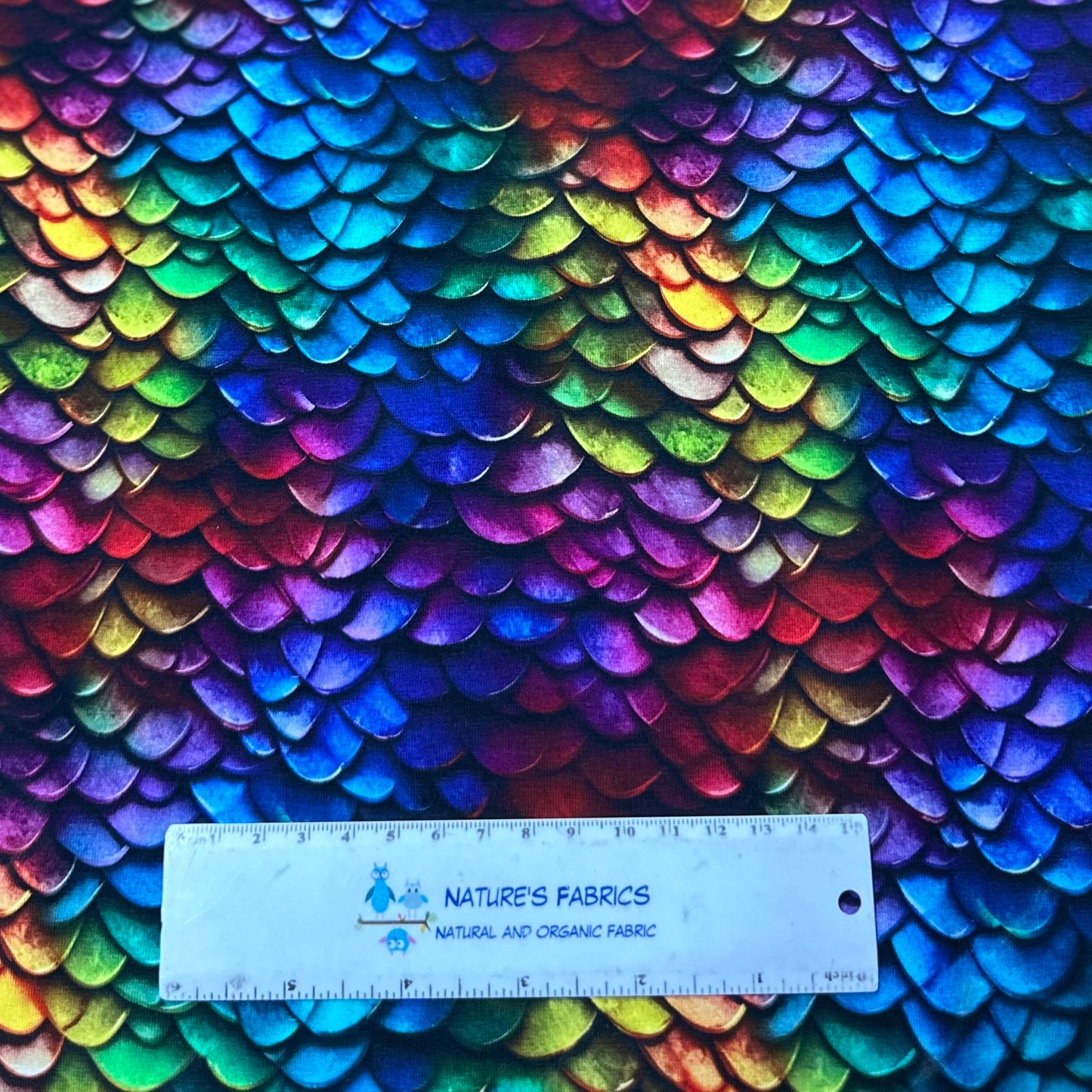 Metallic Scales on Bamboo/Spandex Jersey Fabric - Nature's Fabrics