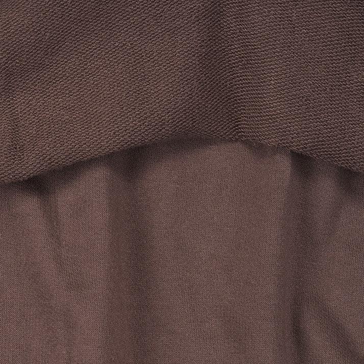 Mushroom Medium Weight Organic Cotton French Terry Fabric- Grown in the USA - Nature's Fabrics