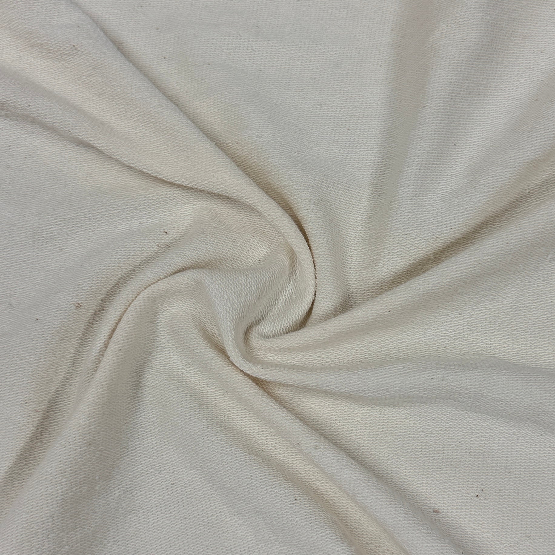 Natural Organic Cotton Stretch French Terry Fabric - Knit in the USA - Nature's Fabrics