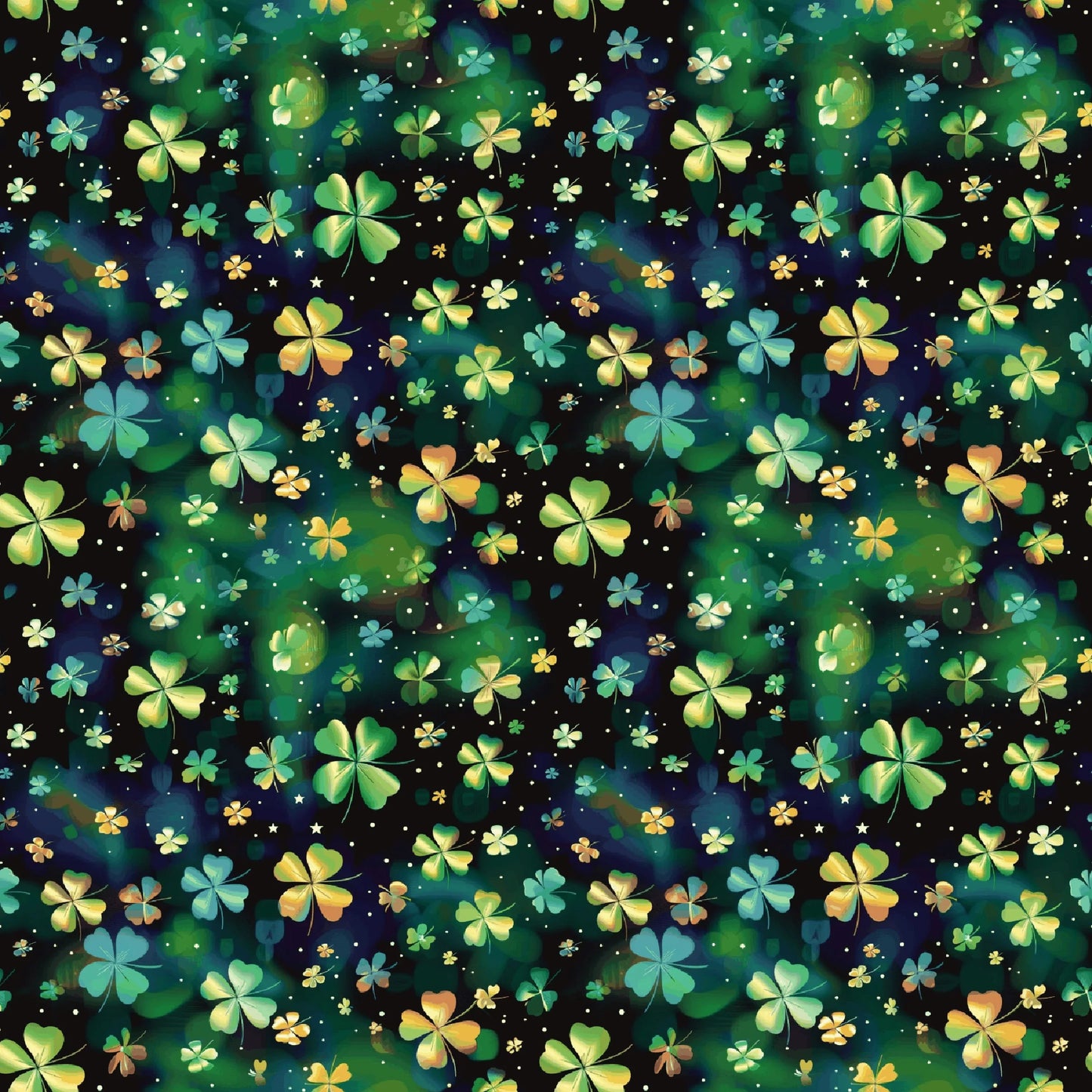 Shamrock Toss on Organic Cotton/Spandex Jersey Fabric