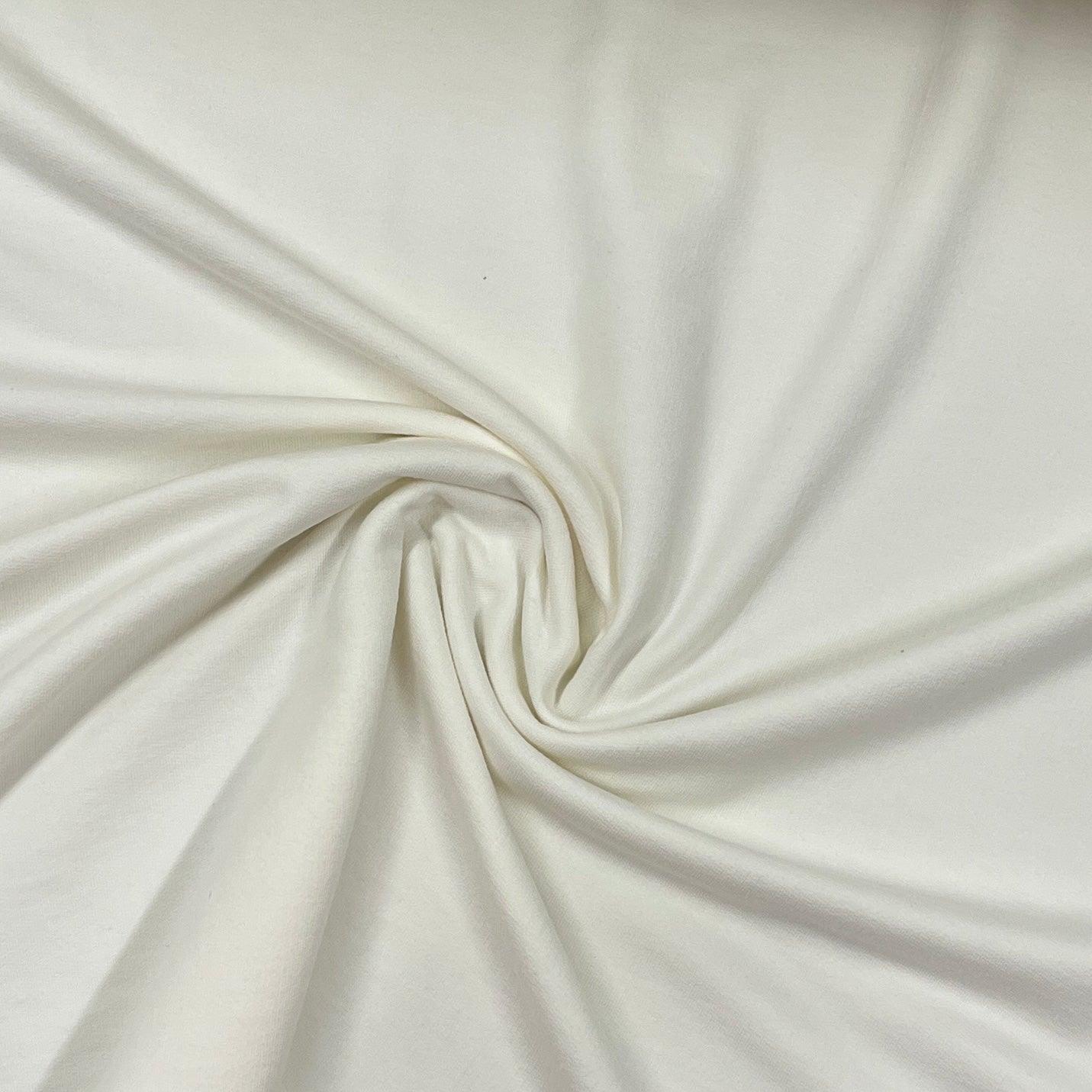 Off White Medium Weight Organic Cotton French Terry Fabric - Grown in the USA - Nature's Fabrics